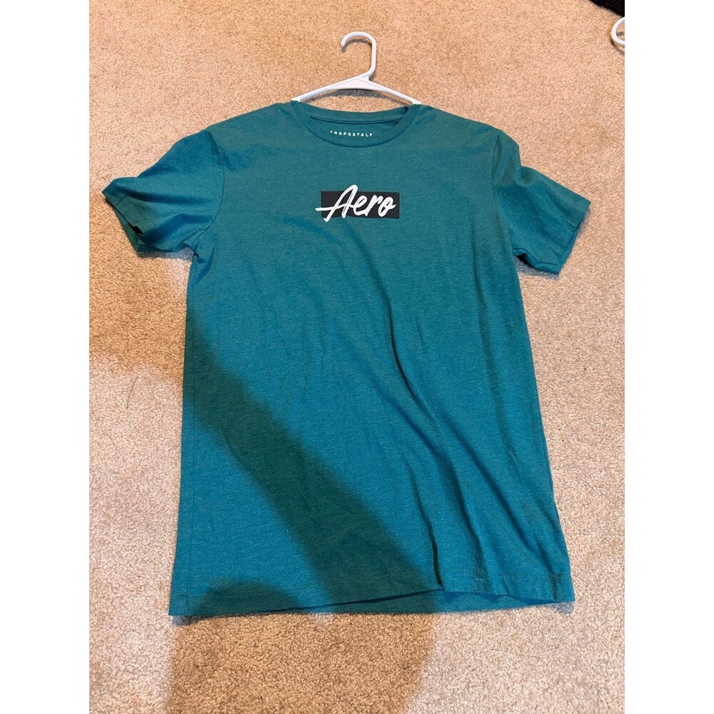 Men’s Aeropostale Teal Short Sleeve Shirt Small Like New